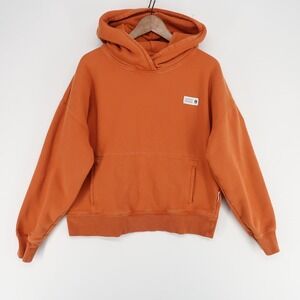 Beardedgoat Overnight Hoodie Womens XL Orange Pullover Sweatshirt Casual Outdoor
